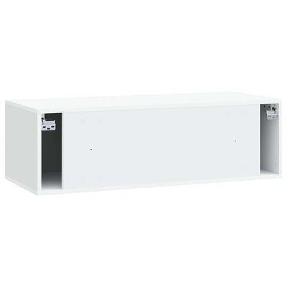 Nástěnná Tv Skříň Bílá 99 X 41 X 30 Cm Kompozitní Dřevo