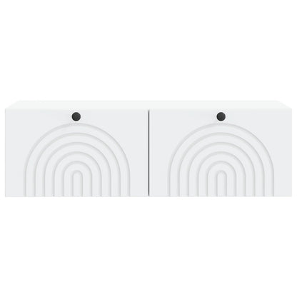 Nástěnná Tv Skříň Bílá 99 X 41 X 30 Cm Kompozitní Dřevo