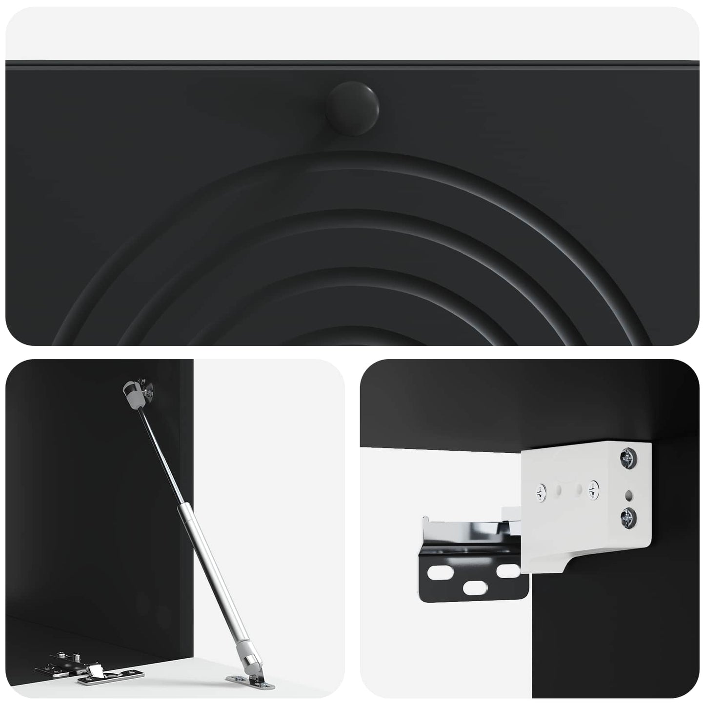 Nástěnná Tv Skříň Černá 99 X 41 X 30 Cm Kompozitní Dřevo