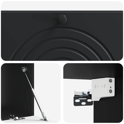 Nástěnná Tv Skříň Černá 99 X 41 X 30 Cm Kompozitní Dřevo