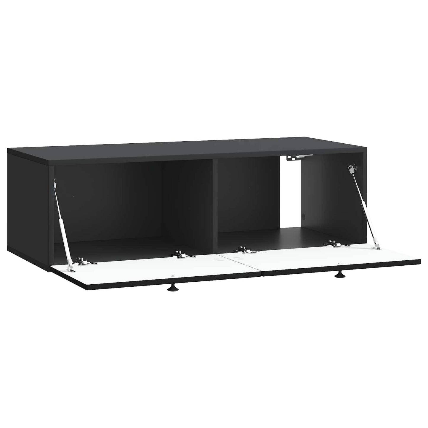 Nástěnná Tv Skříň Černá 99 X 41 X 30 Cm Kompozitní Dřevo