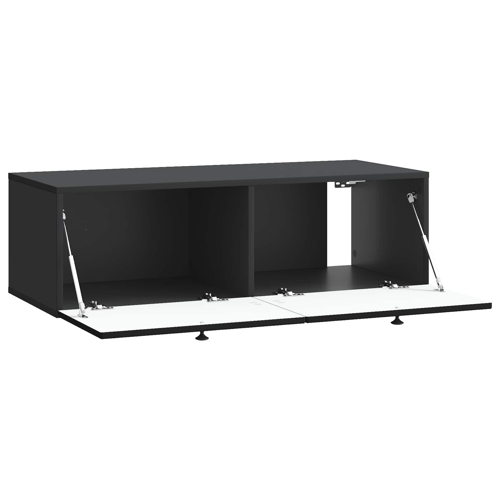 Nástěnná Tv Skříň Černá 99 X 41 X 30 Cm Kompozitní Dřevo
