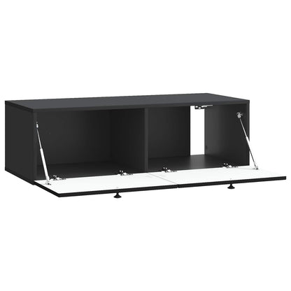 Nástěnná Tv Skříň Černá 99 X 41 X 30 Cm Kompozitní Dřevo