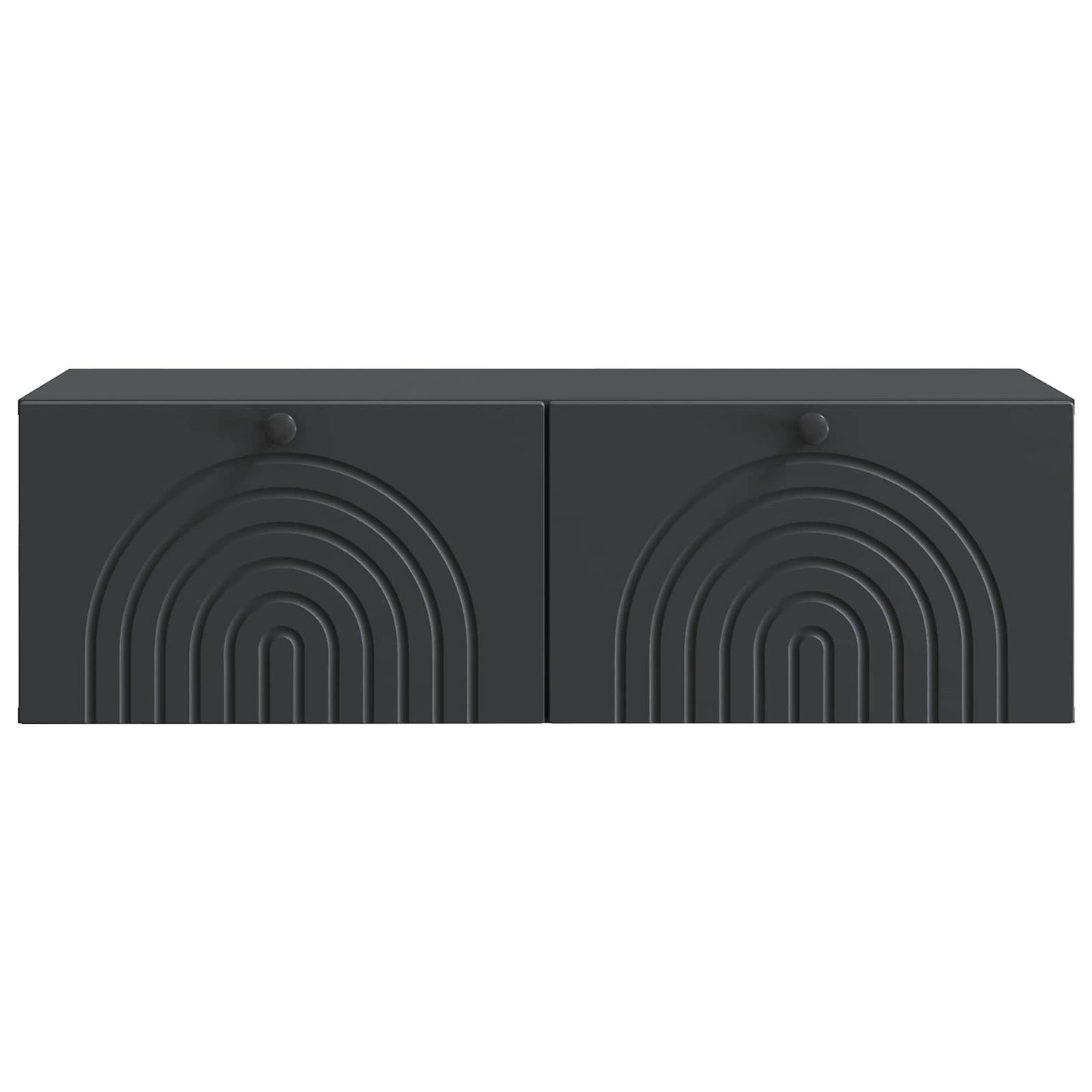 Nástěnná Tv Skříň Černá 99 X 41 X 30 Cm Kompozitní Dřevo