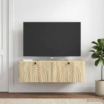 Nástěnná Tv Skříň Dub Sonoma 98 X 41 X 30 Cm Kompozitní Dřevo