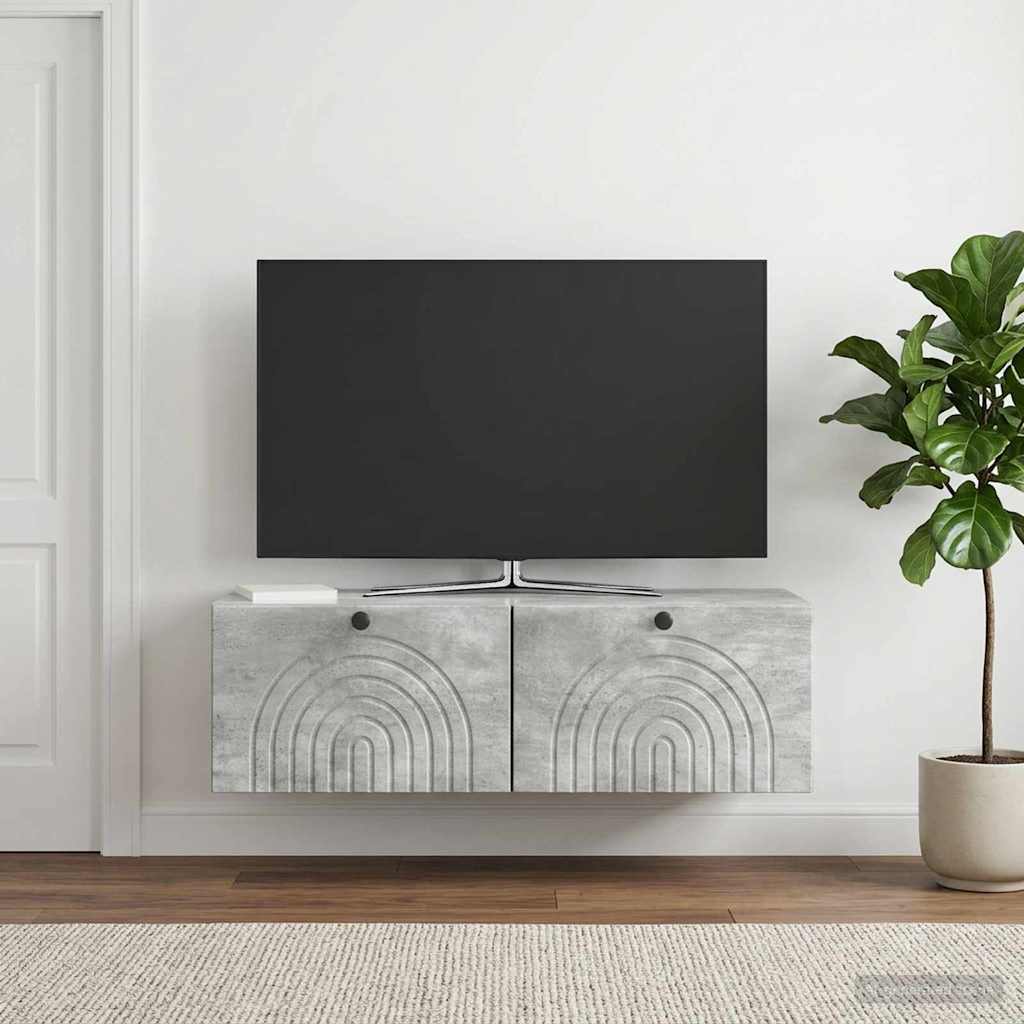 Nástěnná Tv Skříň Nástěnný Betonově Šedá 99 X 41 X 30 Cm
