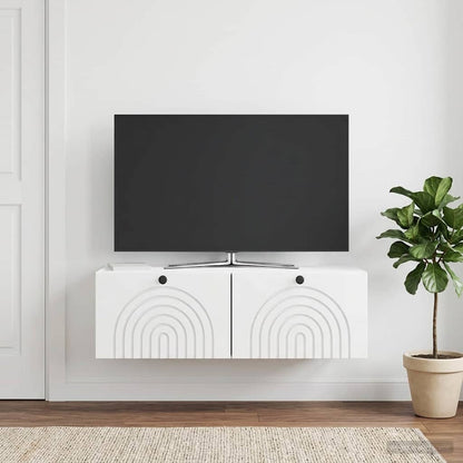 Nástěnná Tv Skříň Bílá S Vysokým Leskem 98 X 41 X 30 Cm
