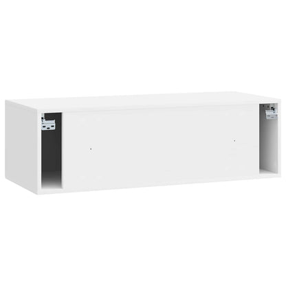 Nástěnná Tv Skříň Bílá S Vysokým Leskem 98 X 41 X 30 Cm