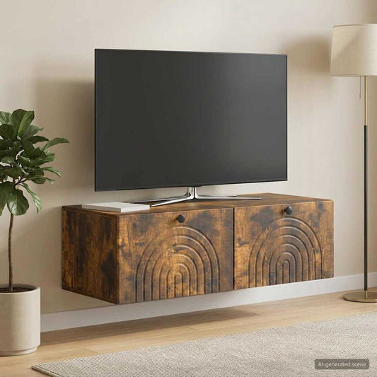 Nástěnná Tv Skříň Kouřový Dub 99 X 41 X 30 Cm Kompozitní Dřevo