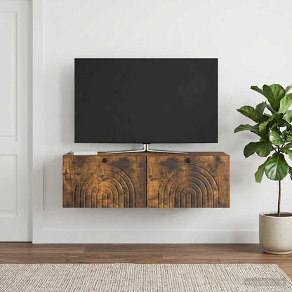 Nástěnná Tv Skříň Kouřový Dub 99 X 41 X 30 Cm Kompozitní Dřevo