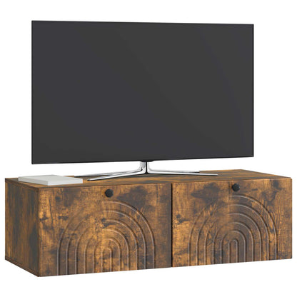 Nástěnná Tv Skříň Kouřový Dub 99 X 41 X 30 Cm Kompozitní Dřevo