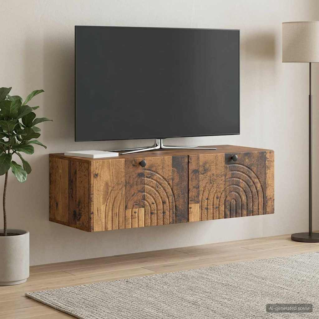 Nástěnná Tv Skříň Staré Dřevo 99 X 41 X 30 Cm Kompozitní Dřevo