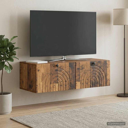 Nástěnná Tv Skříň Staré Dřevo 99 X 41 X 30 Cm Kompozitní Dřevo