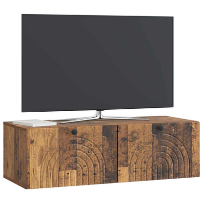 Nástěnná Tv Skříň Staré Dřevo 99 X 41 X 30 Cm Kompozitní Dřevo