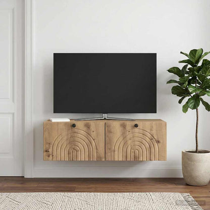 Nástěnná Tv Skříň 99 X 41 X 30 Cm Dub Artisan Kompozitní Dřevo