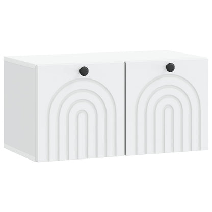 Nástěnná Tv Skříň Bílá 59,5 X 31 X 30 Cm Kompozitní Dřevo