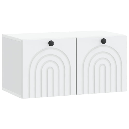 Nástěnná Tv Skříň Bílá 59,5 X 31 X 30 Cm Kompozitní Dřevo