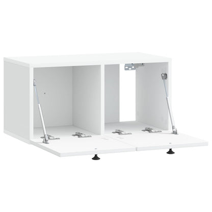 Nástěnná Tv Skříň Bílá 59,5 X 31 X 30 Cm Kompozitní Dřevo