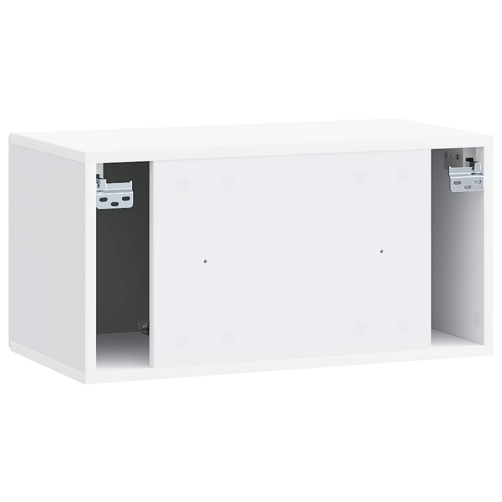 Nástěnná Tv Skříň Bílá 59,5 X 31 X 30 Cm Kompozitní Dřevo