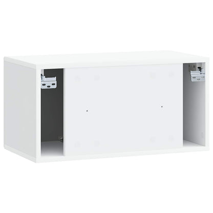 Nástěnná Tv Skříň Bílá 59,5 X 31 X 30 Cm Kompozitní Dřevo