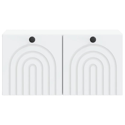 Nástěnná Tv Skříň Bílá 59,5 X 31 X 30 Cm Kompozitní Dřevo