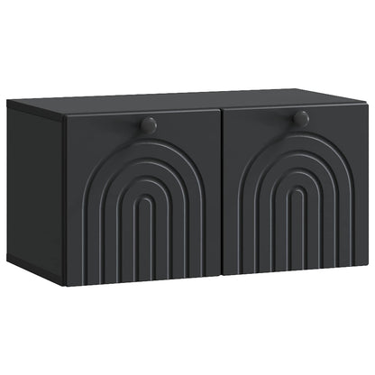 Nástěnná Tv Skříň Černá 59,5 X 31 X 30 Cm Kompozitní Dřevo