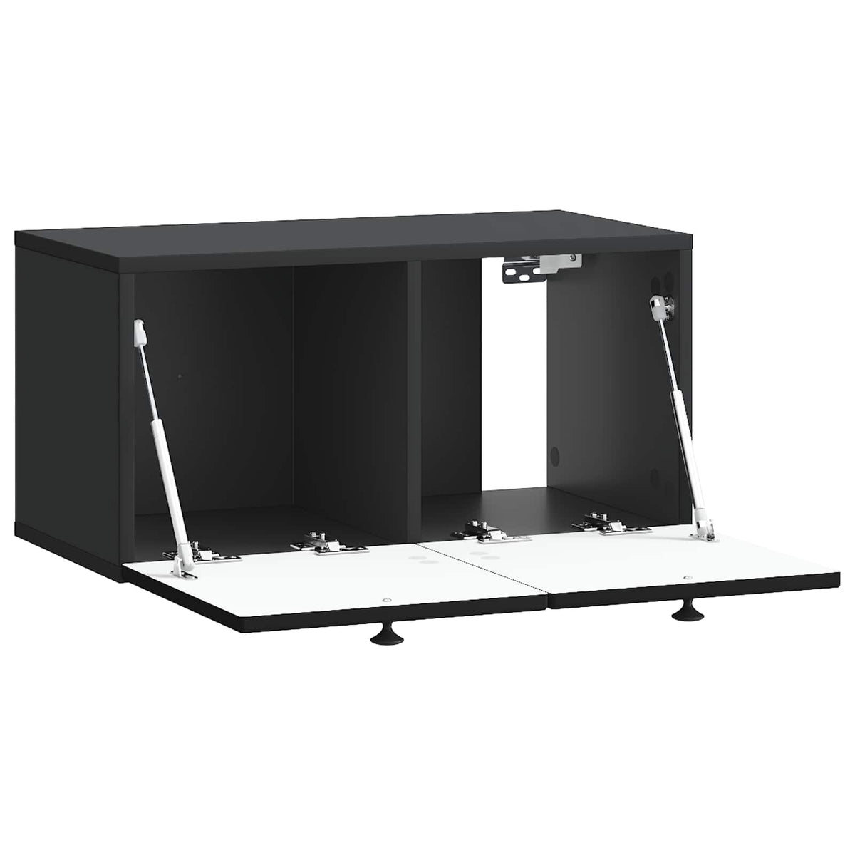 Nástěnná Tv Skříň Černá 59,5 X 31 X 30 Cm Kompozitní Dřevo