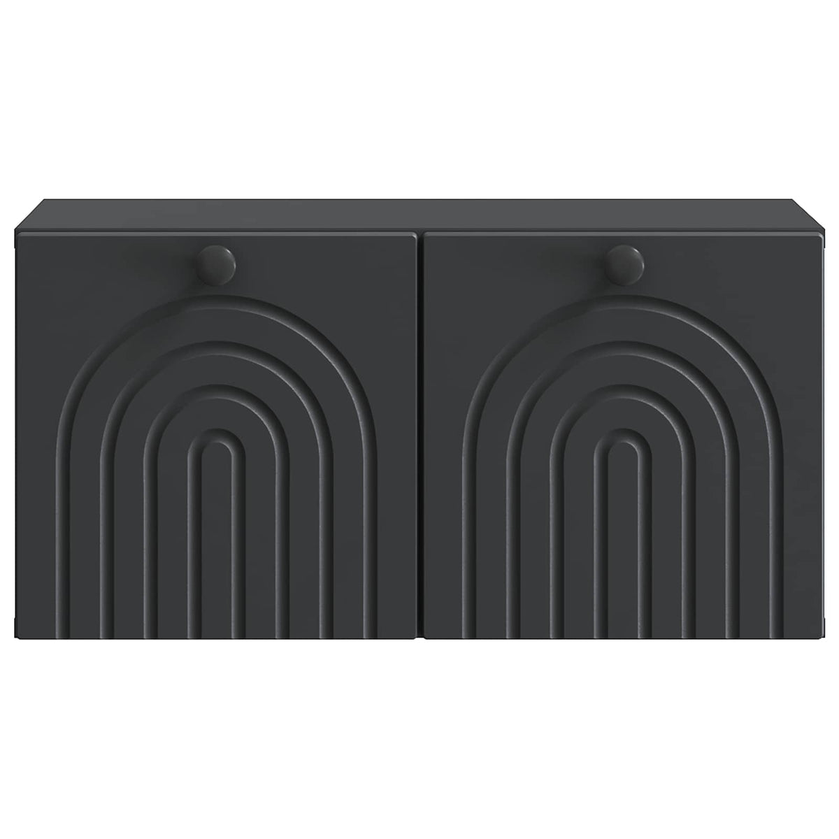 Nástěnná Tv Skříň Černá 59,5 X 31 X 30 Cm Kompozitní Dřevo