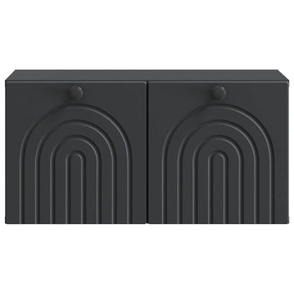 Nástěnná Tv Skříň Černá 59,5 X 31 X 30 Cm Kompozitní Dřevo