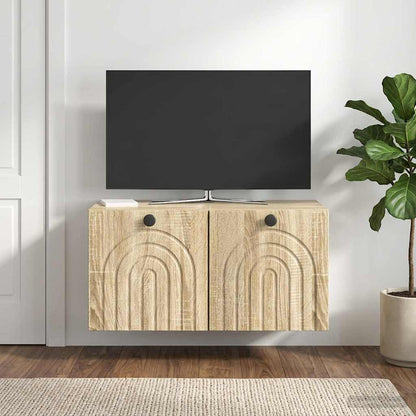 Nástěnná Tv Skříň Dub Sonoma 59,5 X 31 X 30 Cm Kompozitní Dřevo