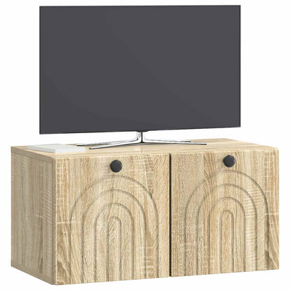Nástěnná Tv Skříň Dub Sonoma 59,5 X 31 X 30 Cm Kompozitní Dřevo