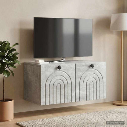 Nástěnná Tv Skříň Nástěnný Betonově Šedá 59,5 X 31 X 30 Cm
