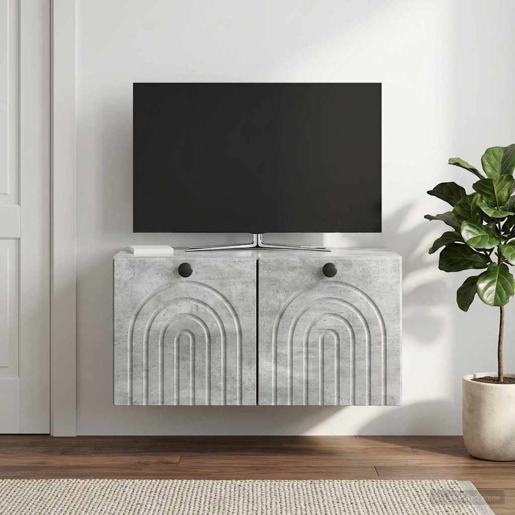 Nástěnná Tv Skříň Nástěnný Betonově Šedá 59,5 X 31 X 30 Cm