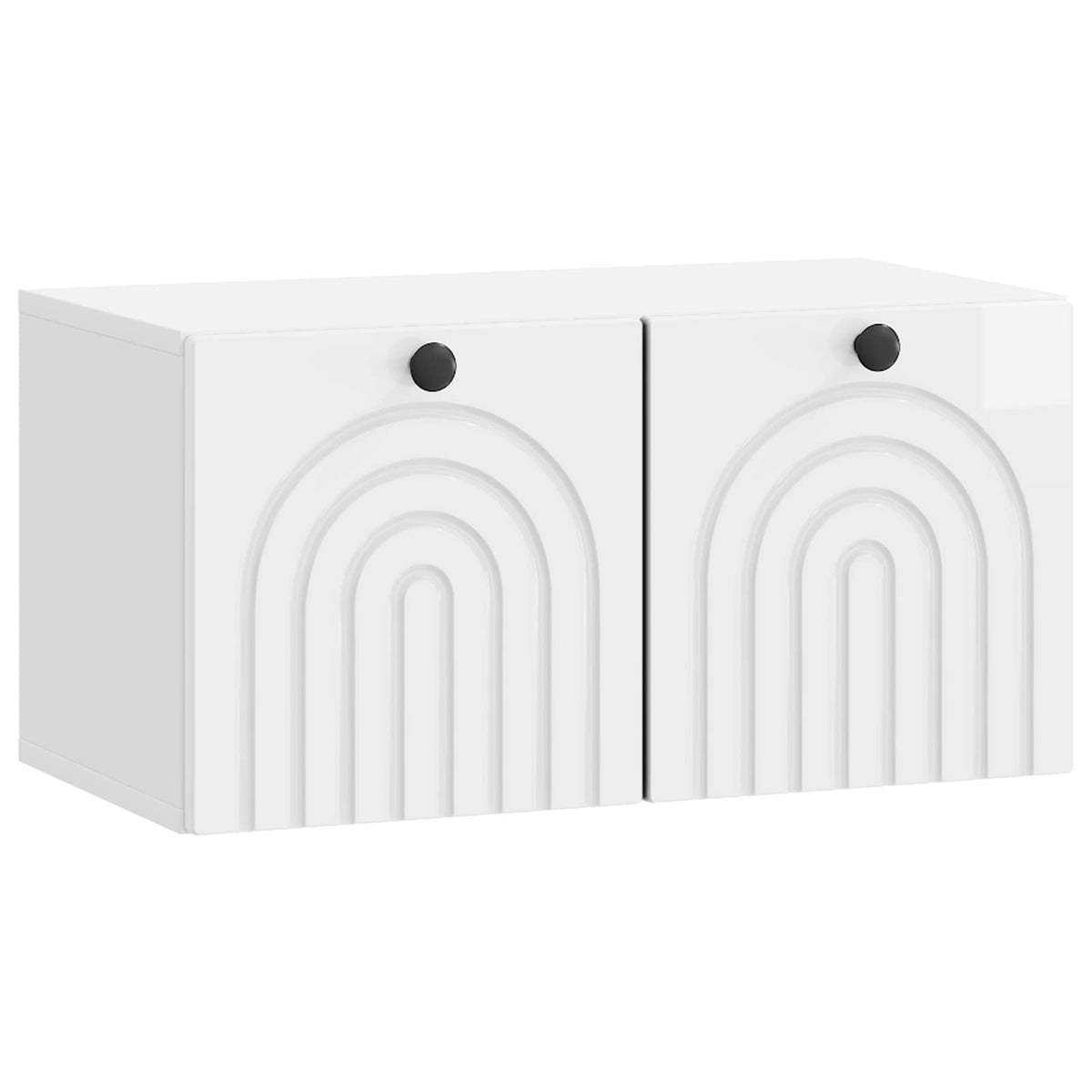 Nástěnná Tv Skříň Bílá S Vysokým Leskem 59,5 X 31 X 30 Cm