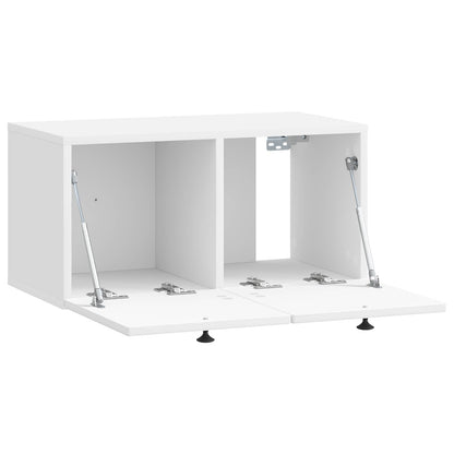 Nástěnná Tv Skříň Bílá S Vysokým Leskem 59,5 X 31 X 30 Cm