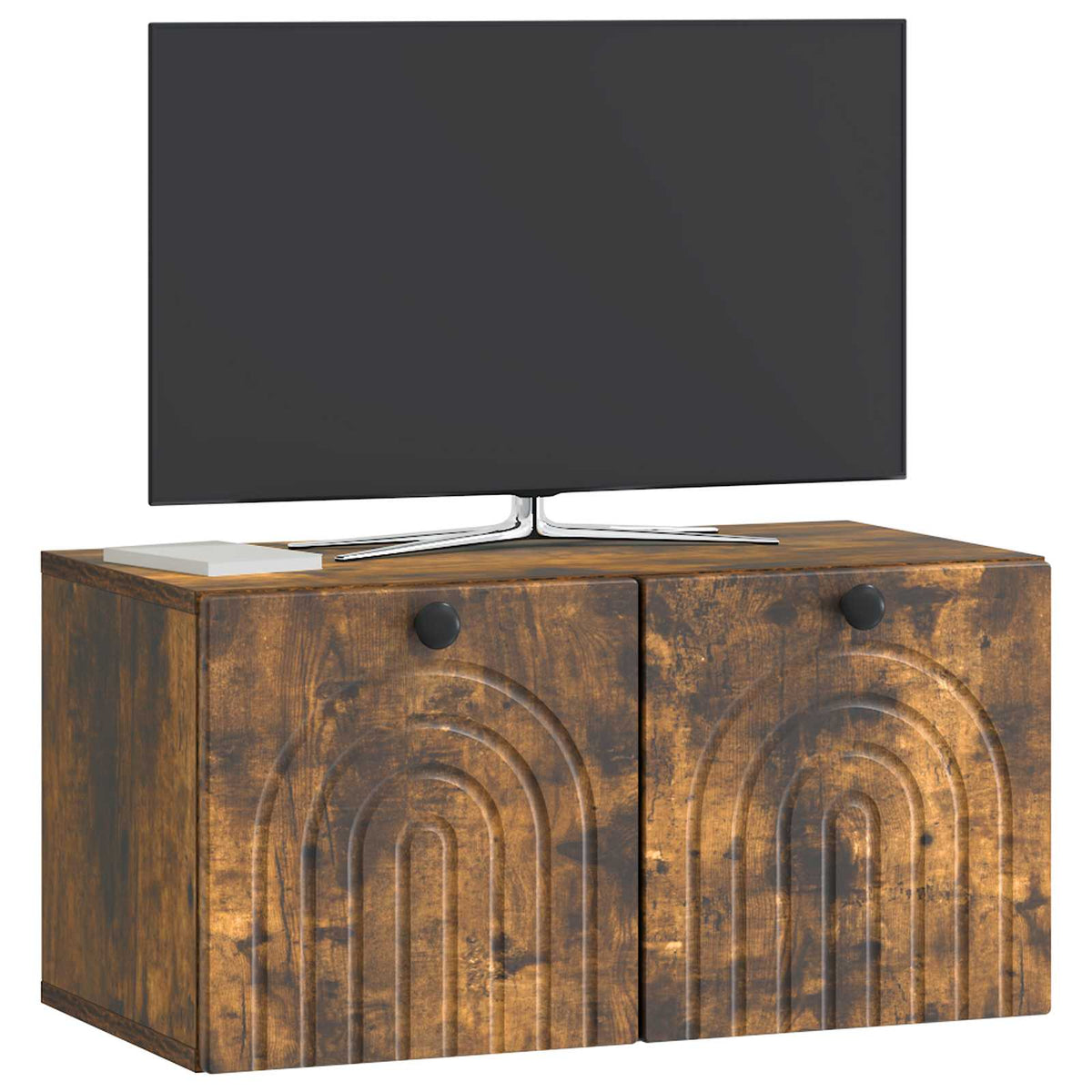 Nástěnná Tv Skříň Nástěnný Kouřový Dub 59,5 X 31 X 30 Cm