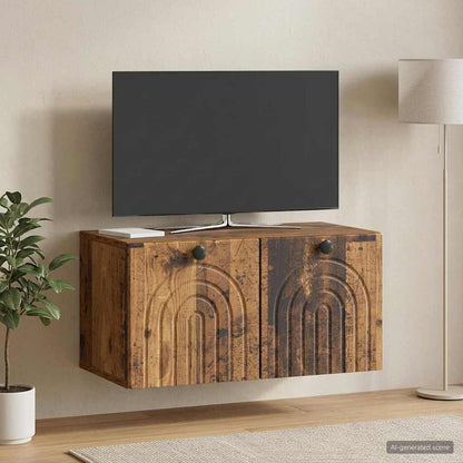 Nástěnná Tv Skříň Nástěnný Staré Dřevo 59,5 X 31 X 30 Cm