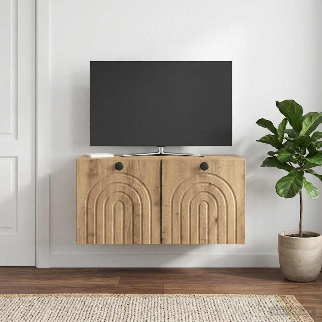 Nástěnná Tv Skříň 59,5 X 31 X 30 Cm Dub Artisan