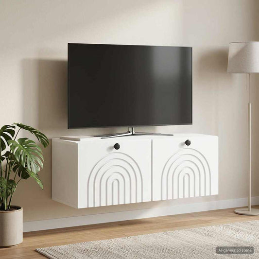 Nástěnná Tv Skříň Bílá 78,5 X 31 X 30 Cm Kompozitní Dřevo