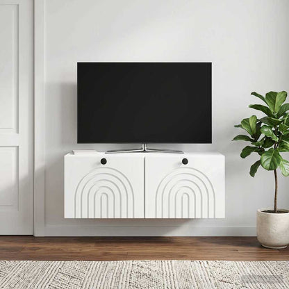 Nástěnná Tv Skříň Bílá 78,5 X 31 X 30 Cm Kompozitní Dřevo