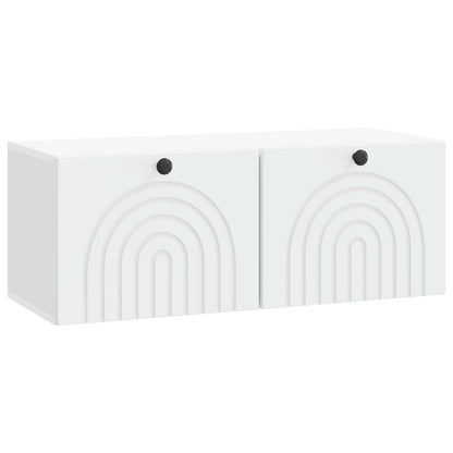 Nástěnná Tv Skříň Bílá 78,5 X 31 X 30 Cm Kompozitní Dřevo