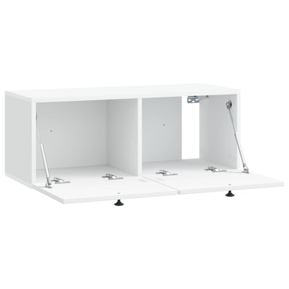 Nástěnná Tv Skříň Bílá 78,5 X 31 X 30 Cm Kompozitní Dřevo