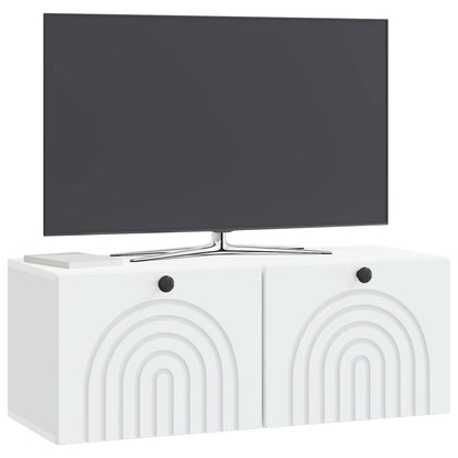 Nástěnná Tv Skříň Bílá 78,5 X 31 X 30 Cm Kompozitní Dřevo