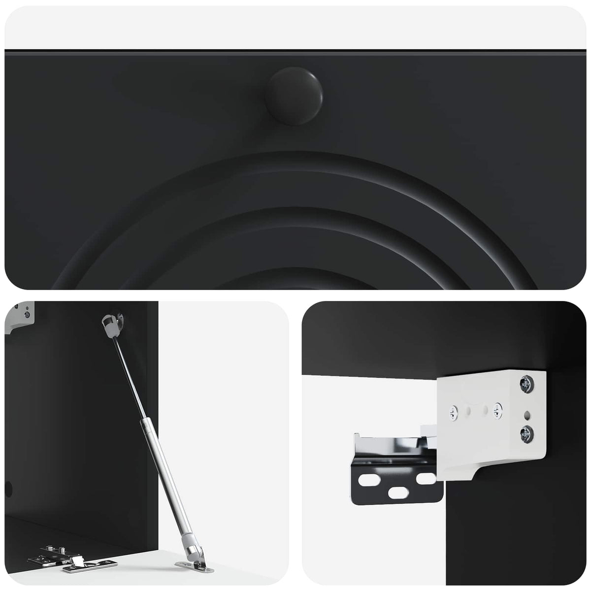 Nástěnná Tv Skříň Černá 78,5 X 31 X 30 Cm Kompozitní Dřevo