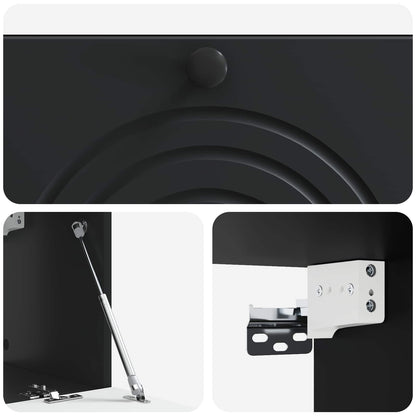 Nástěnná Tv Skříň Černá 78,5 X 31 X 30 Cm Kompozitní Dřevo