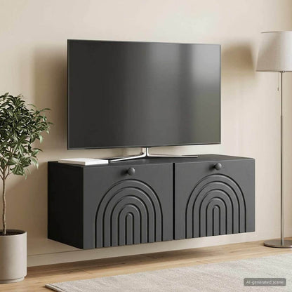 Nástěnná Tv Skříň Černá 78,5 X 31 X 30 Cm Kompozitní Dřevo