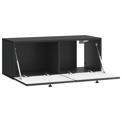 Nástěnná Tv Skříň Černá 78,5 X 31 X 30 Cm Kompozitní Dřevo