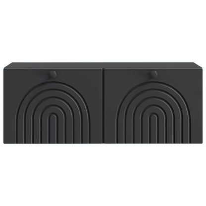 Nástěnná Tv Skříň Černá 78,5 X 31 X 30 Cm Kompozitní Dřevo