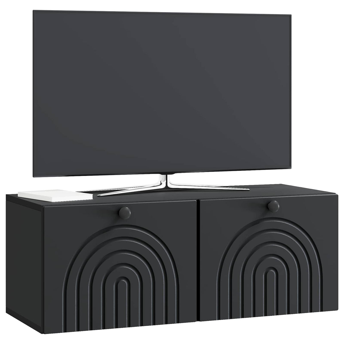 Nástěnná Tv Skříň Černá 78,5 X 31 X 30 Cm Kompozitní Dřevo