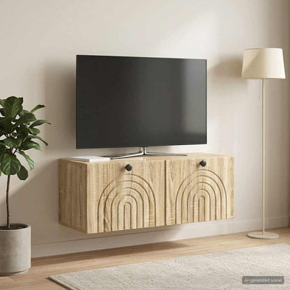 Nástěnná Tv Skříň Dub Sonoma 78,5 X 31 X 30 Cm Kompozitní Dřevo